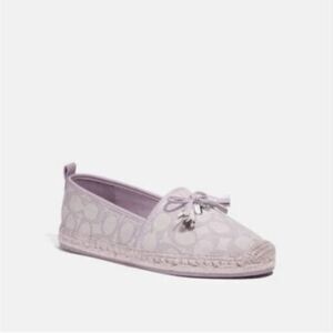 Coach Signature Espadrille Flats – Lilac Lavender Pink – Size 9